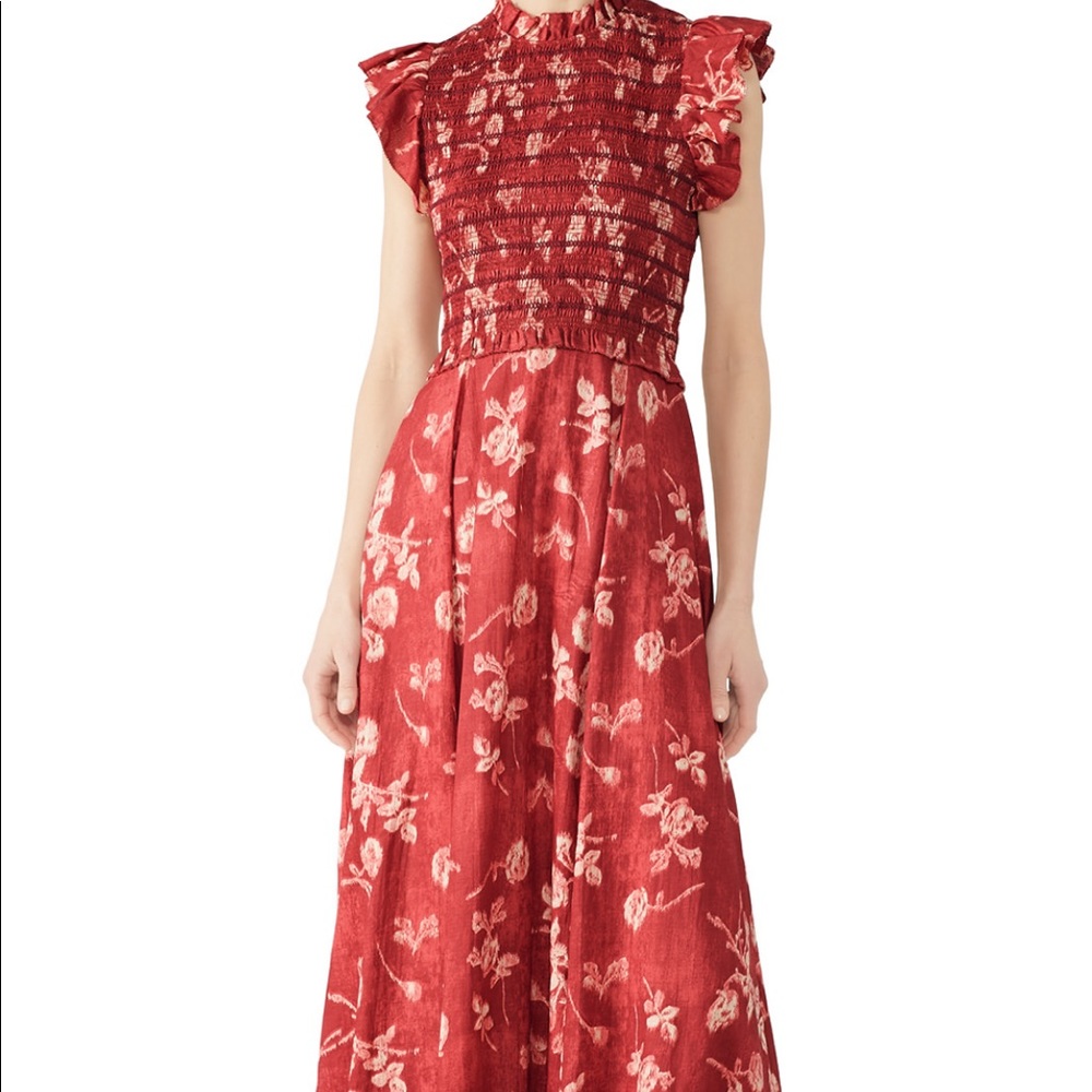Sea New York Monet Smocked Midi Dress